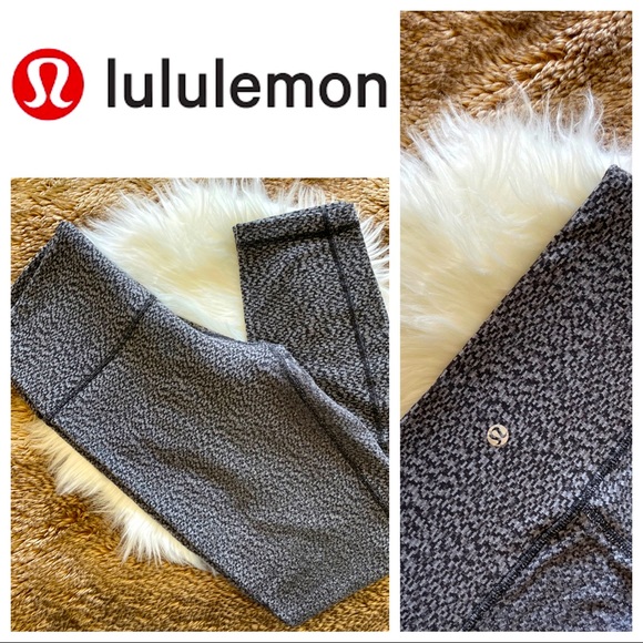 lululemon athletica Pants - Lululemon - high waisted yoga leggings - blue, gray and black.  Size 8